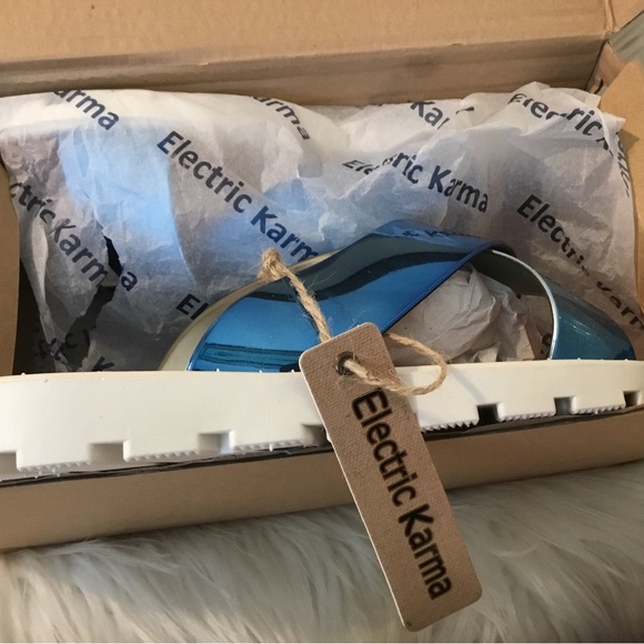 NIB Electric Karma Metallic Blue (Cobalt) Bickle Sandals, 10 - Picture 8 of 8